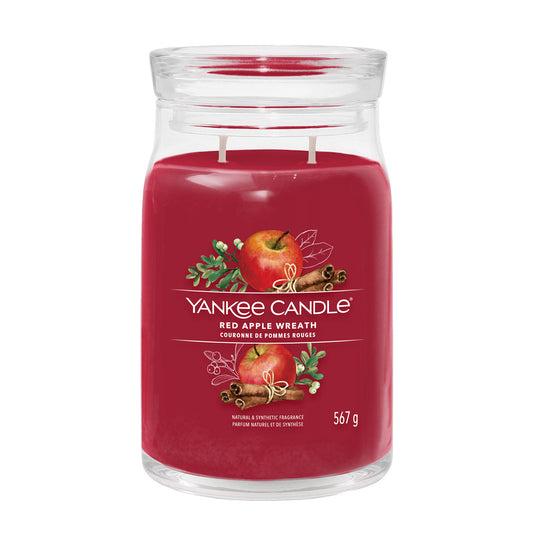 Red Apple Wreath - Signature Large Jar Scented Candle