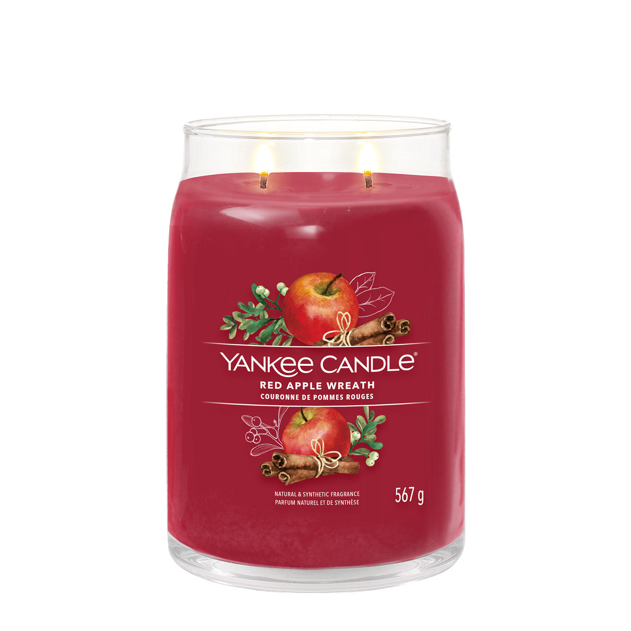 Red Apple Wreath - Signature Large Jar Scented Candle