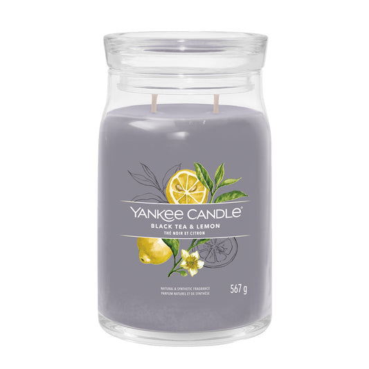 Black Tea and Lemon - Signature Large Jar Scented Candle