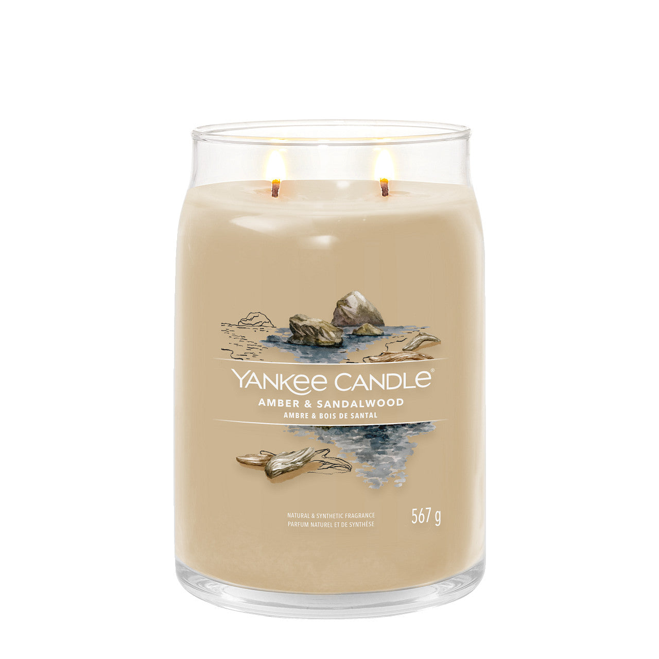 Amber and Sandalwood - Signature Large Jar Scented Candle