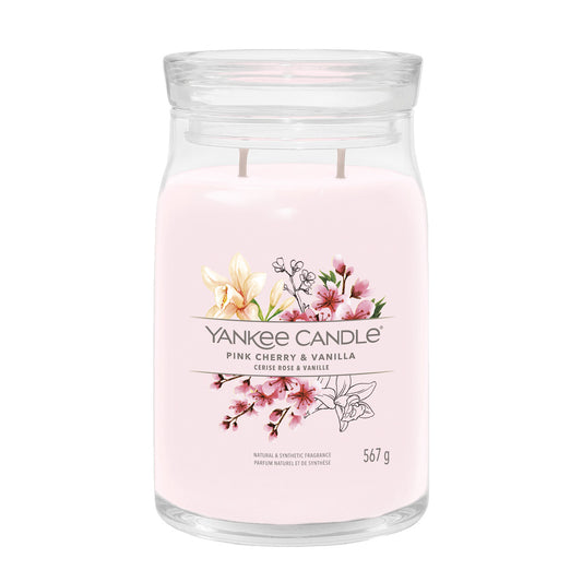 Pink Cherry and Vanilla - Signature Large Jar Scented Candle