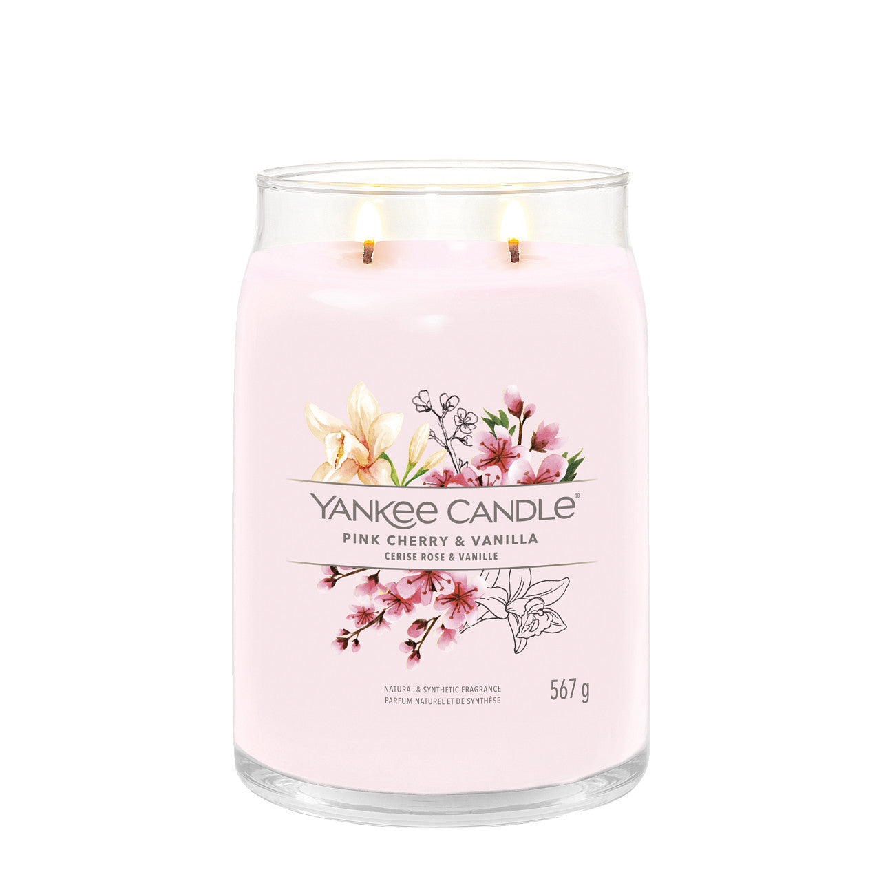Pink Cherry and Vanilla - Signature Large Jar Scented Candle