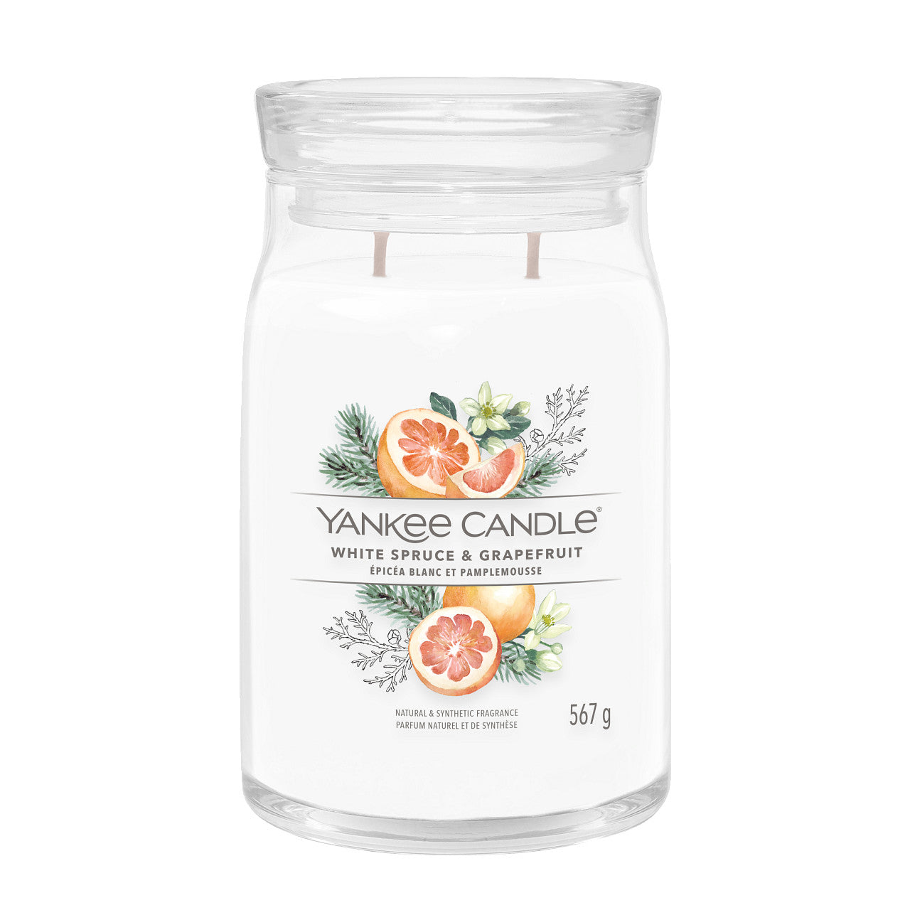 White Spruce & Grapefruit - Signature Large Jar Scented Candle