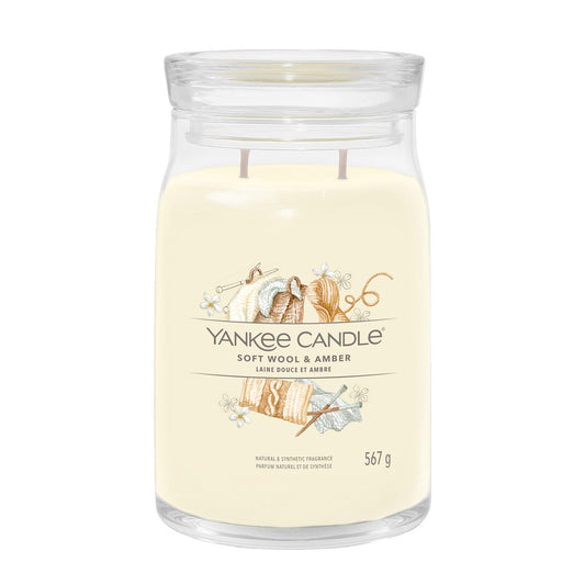 Soft Wool and Amber - Signature Large Jar Scented Candle