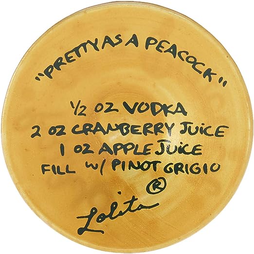 Pretty as a Peacock Wine Glass