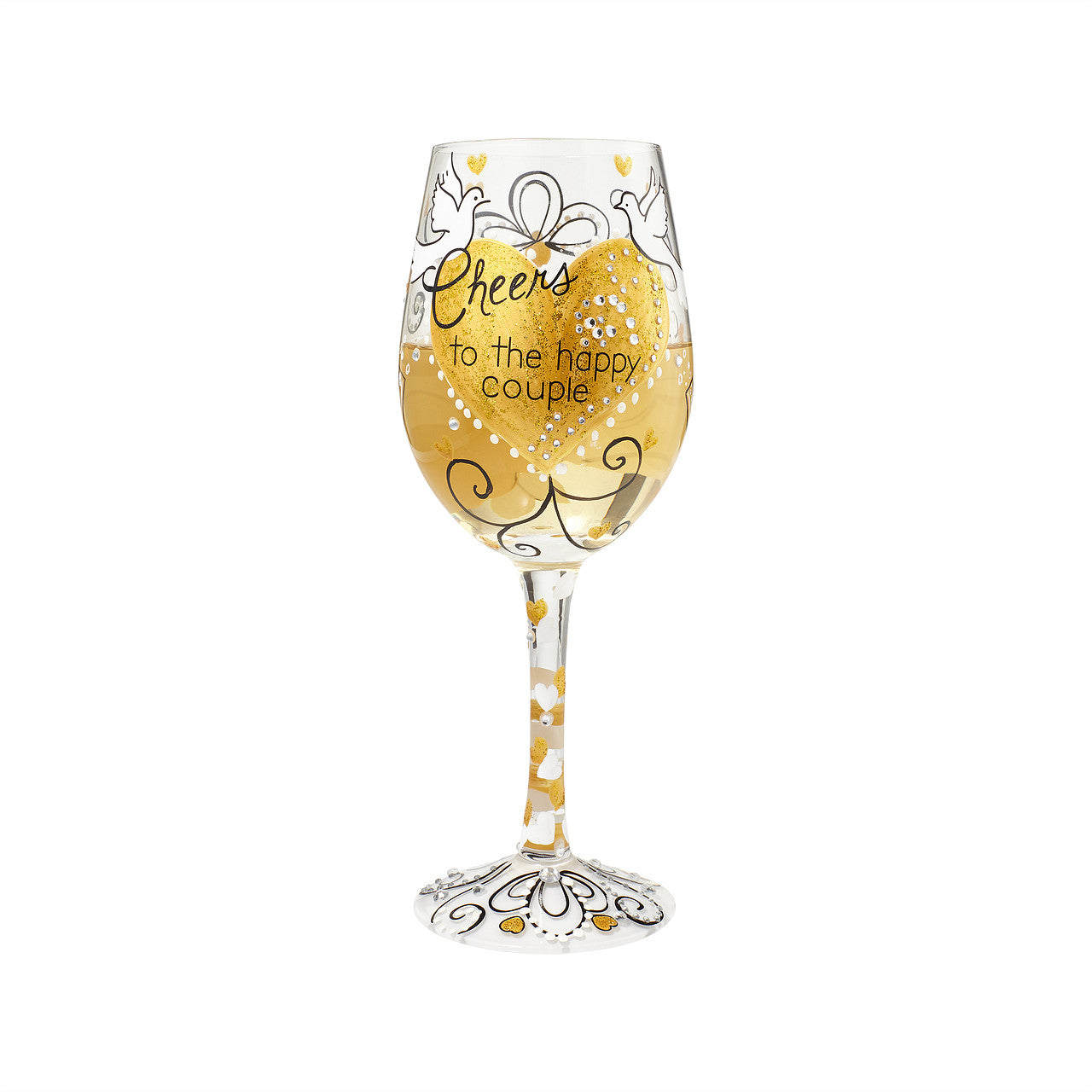 Cheers Happy Couple Wine Glass
