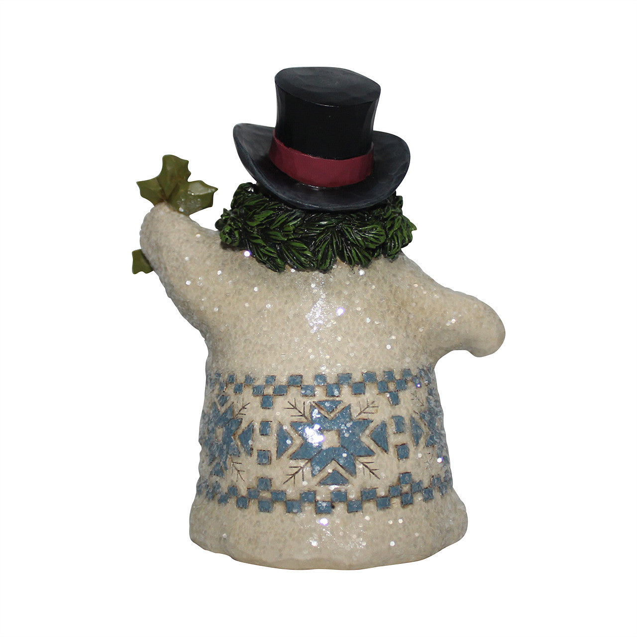 Winter Greetings - Victorian Snowman With Pine Scarf Figurine