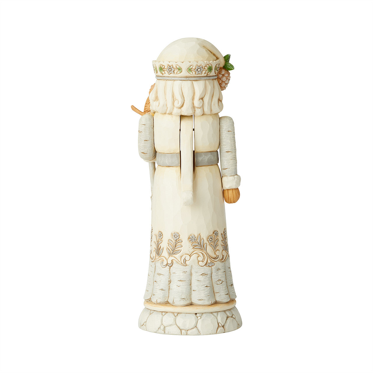 Woodland Festivities - White Woodland Santa Nutcracker Figurine
