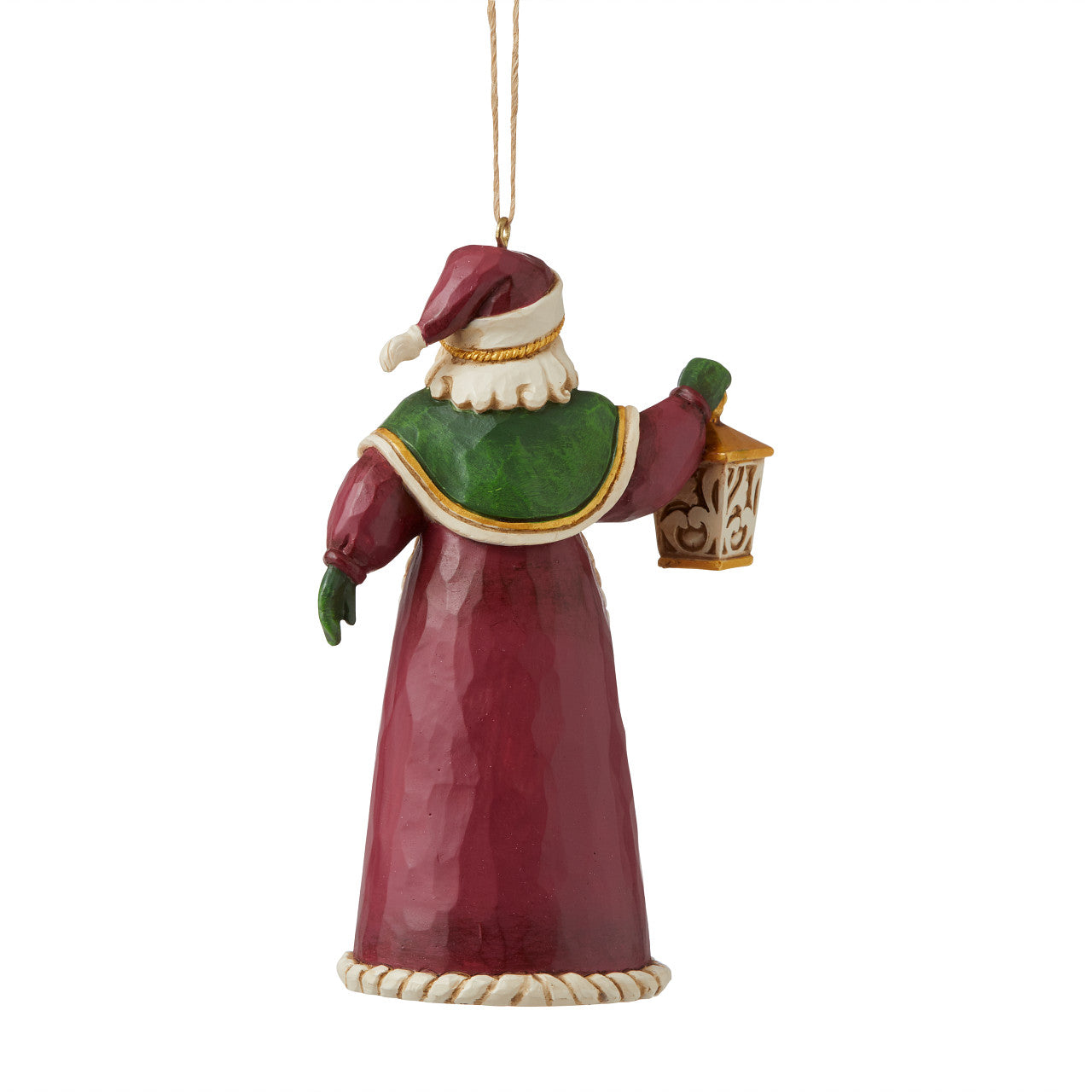 Santa With Lantern Hanging Ornament