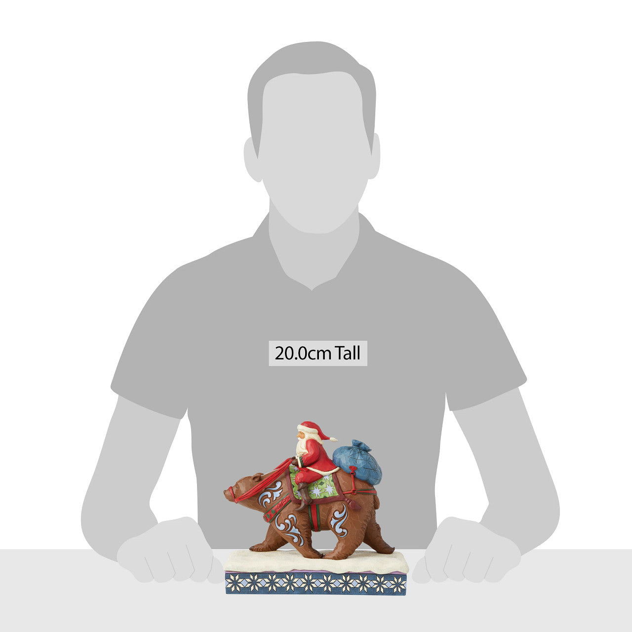 Bearing Gifts For One And All - Santa Riding A Bear Figurine