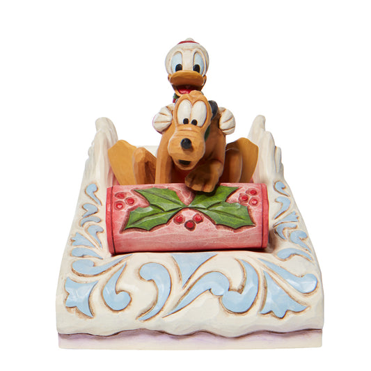A Friendly Race - Donald and Pluto Sledding