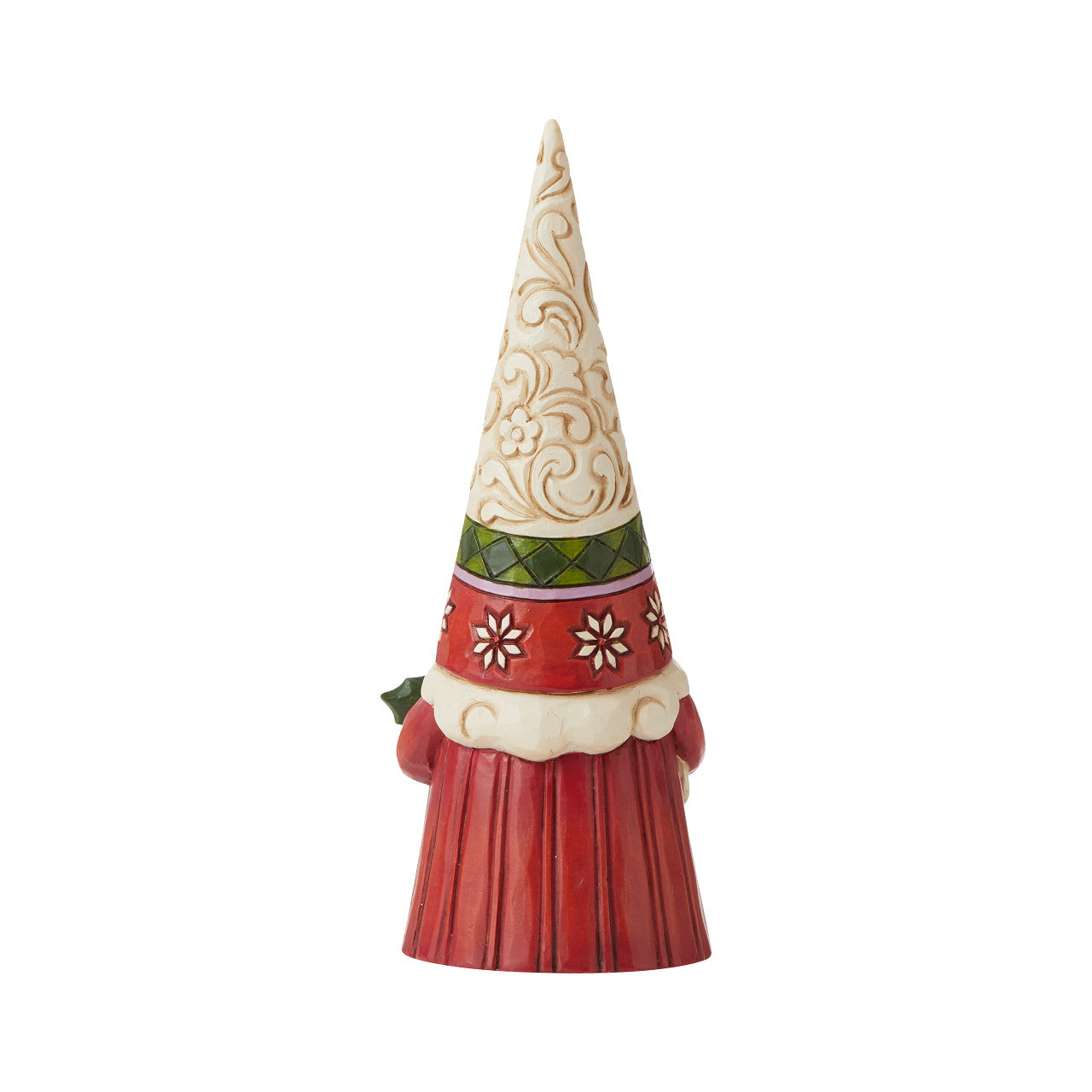 Sprig of Christmas Spirit - Christmas Gnome Holding Holly Figurine