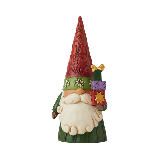I'll Be Gnome for Christmas - Christmas Gnome Holding Gifts Figurine