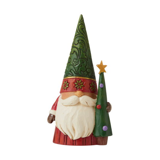 Tree-mendous Tidings - Christmas Gnome With Tree Figurine