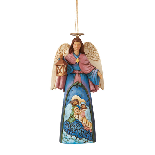 Angel With Holy Scene Hanging Ornament