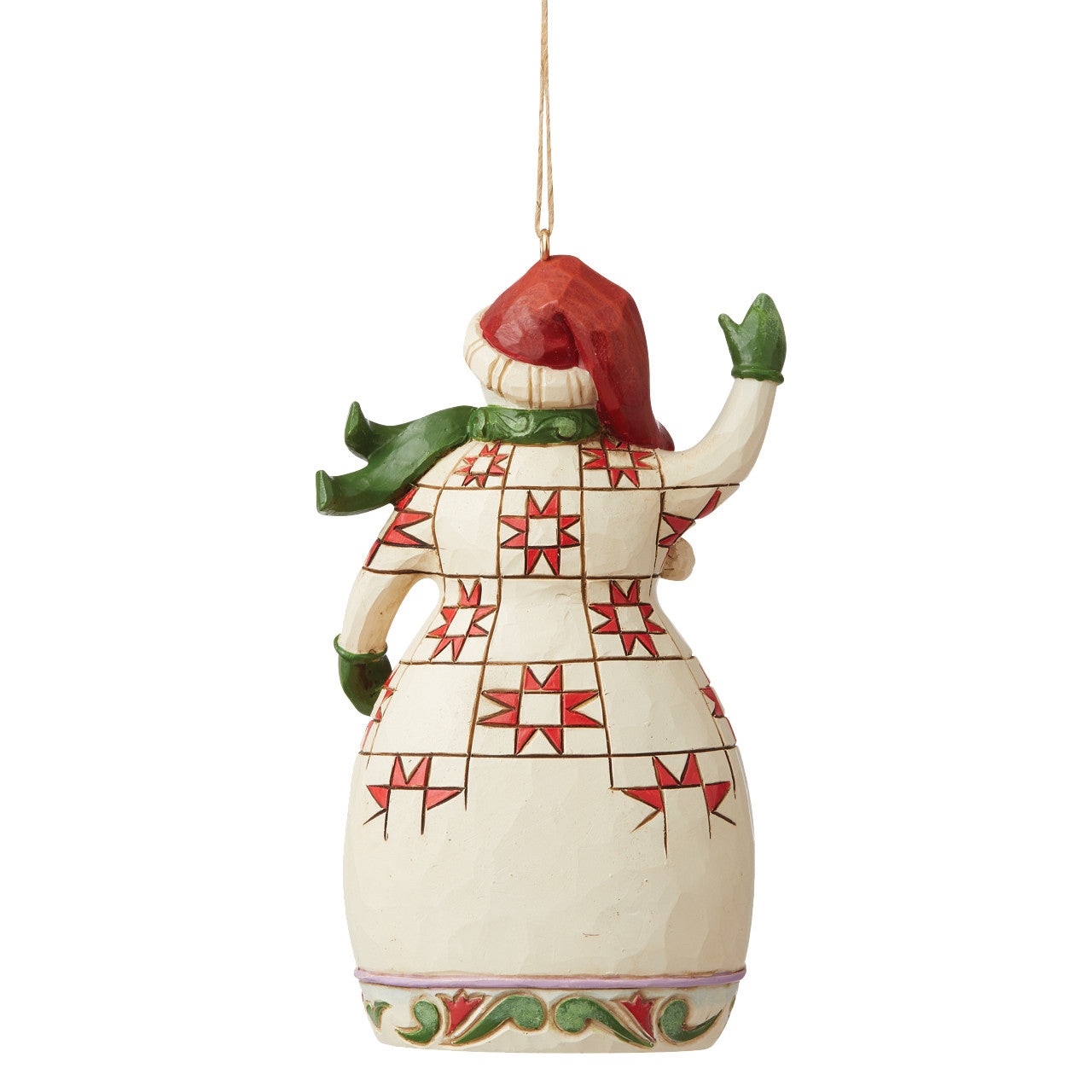 Red & Green Snowman Hanging Ornament