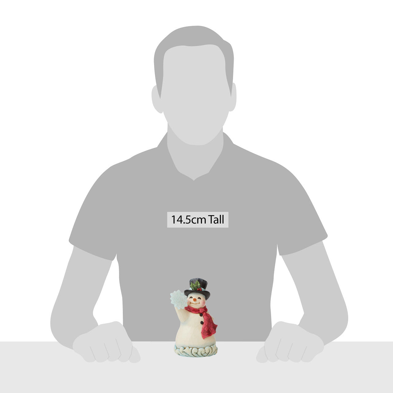 Winter's Simple Joys - Winter Wonderland Snowman Holding Snowflake Figurine