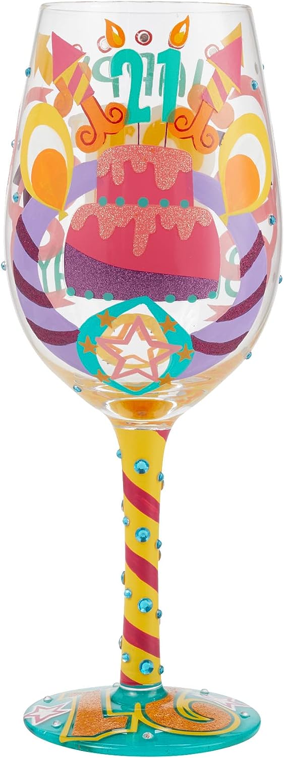 21st Birthday Wine Glass