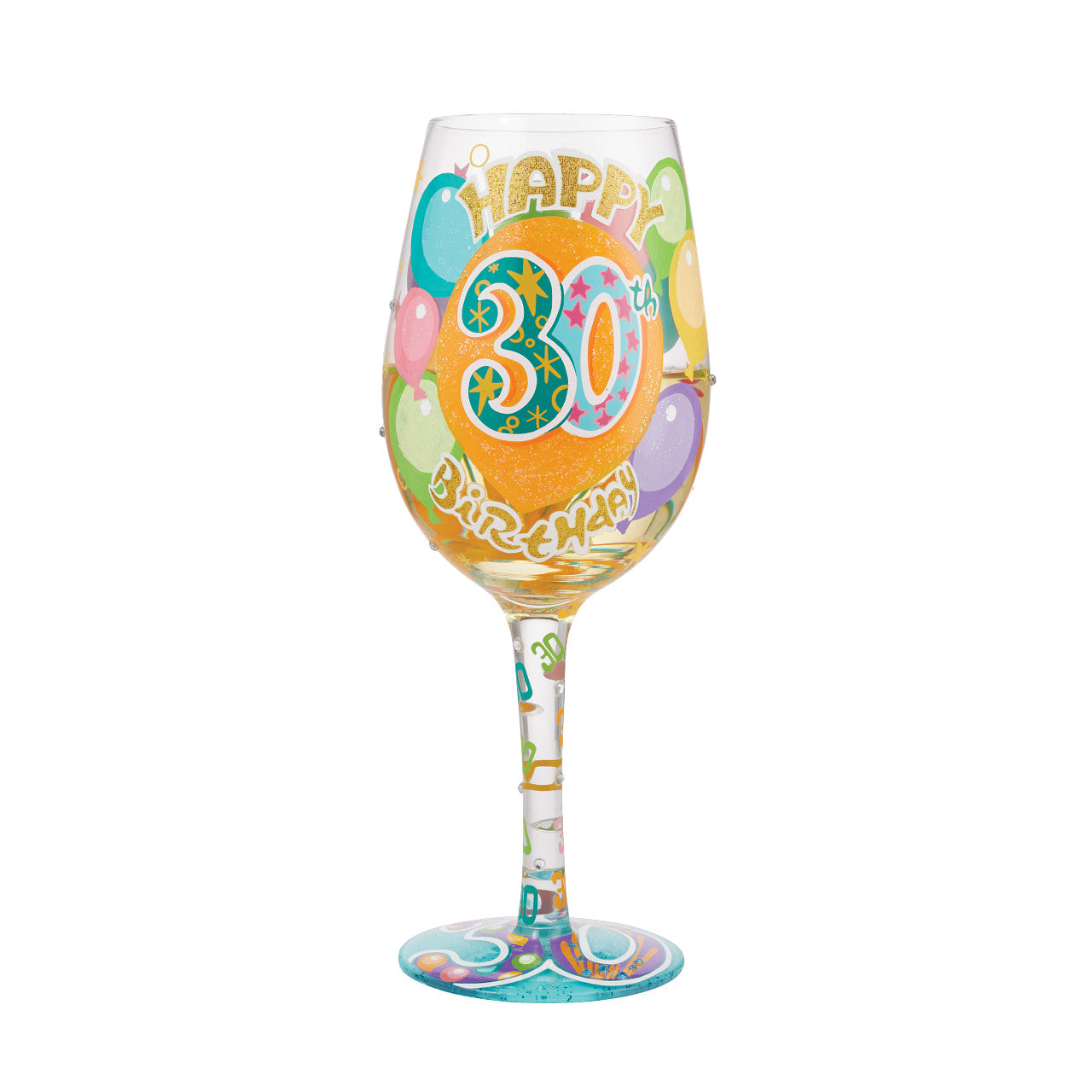 30th Birthday Wine Glass