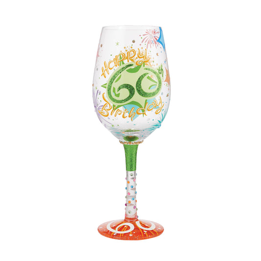 60th Birthday Wine Glass
