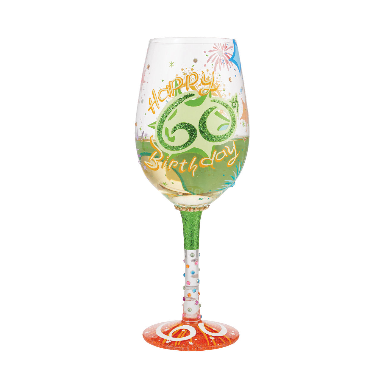 60th Birthday Wine Glass