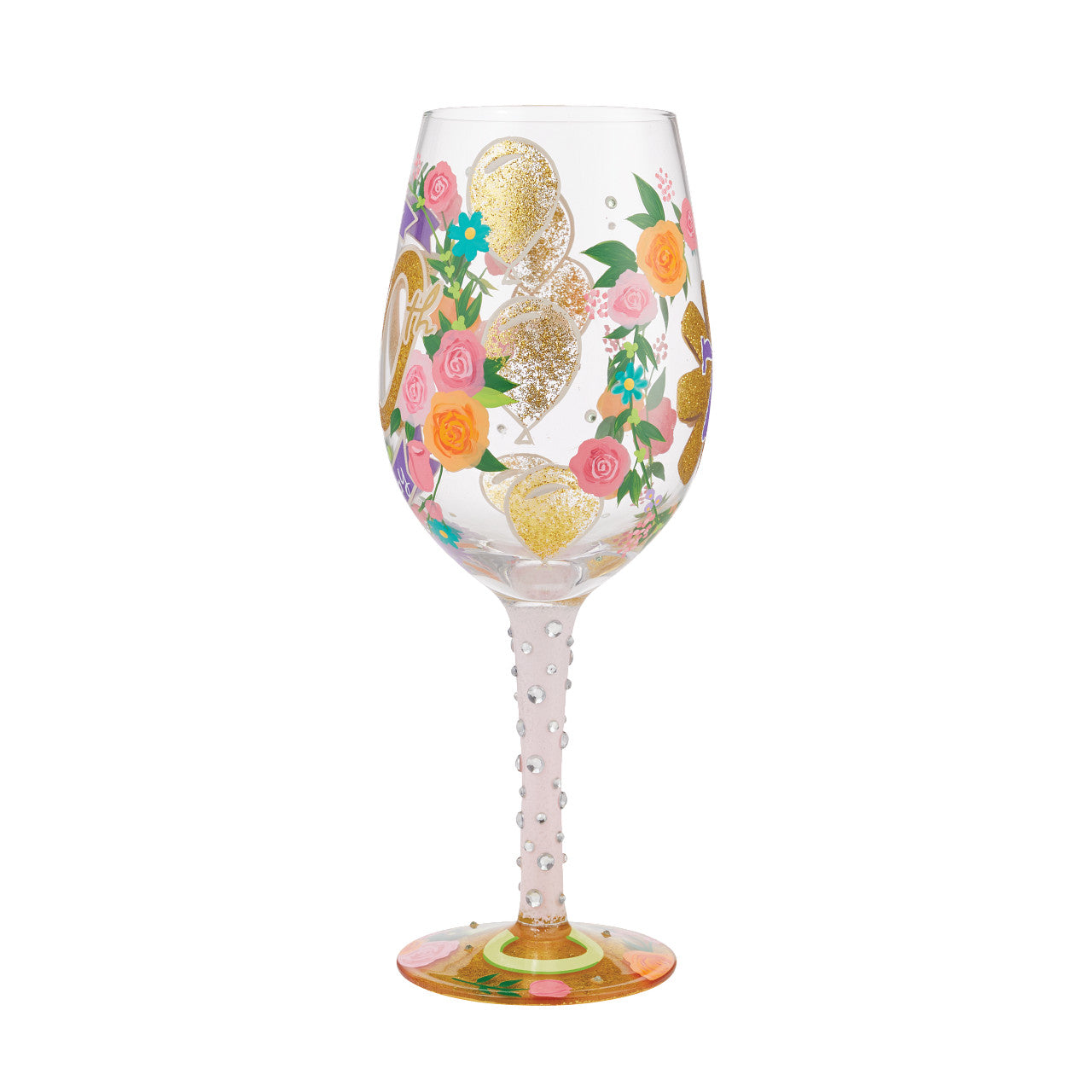 70th Birthday Wine Glass