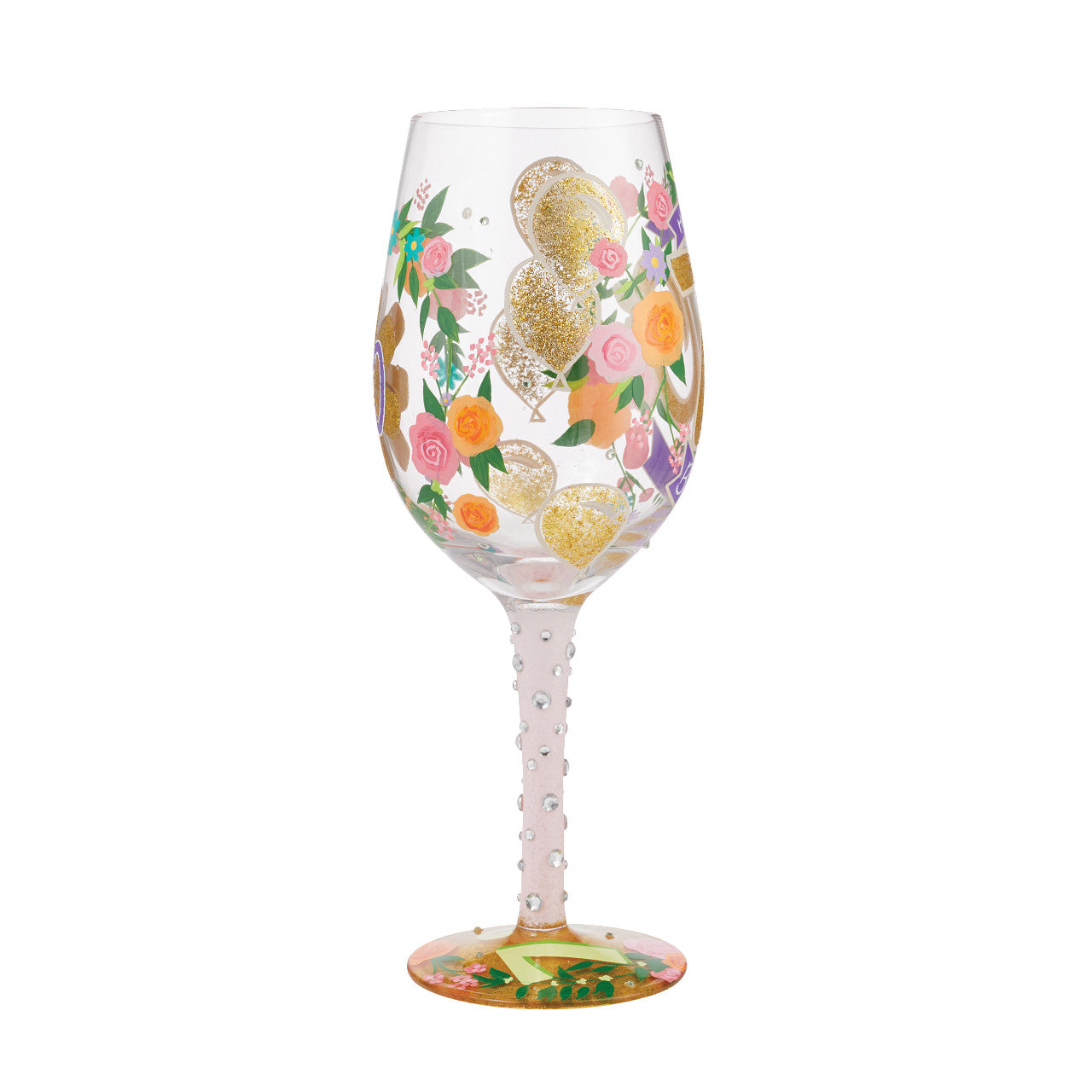 70th Birthday Wine Glass