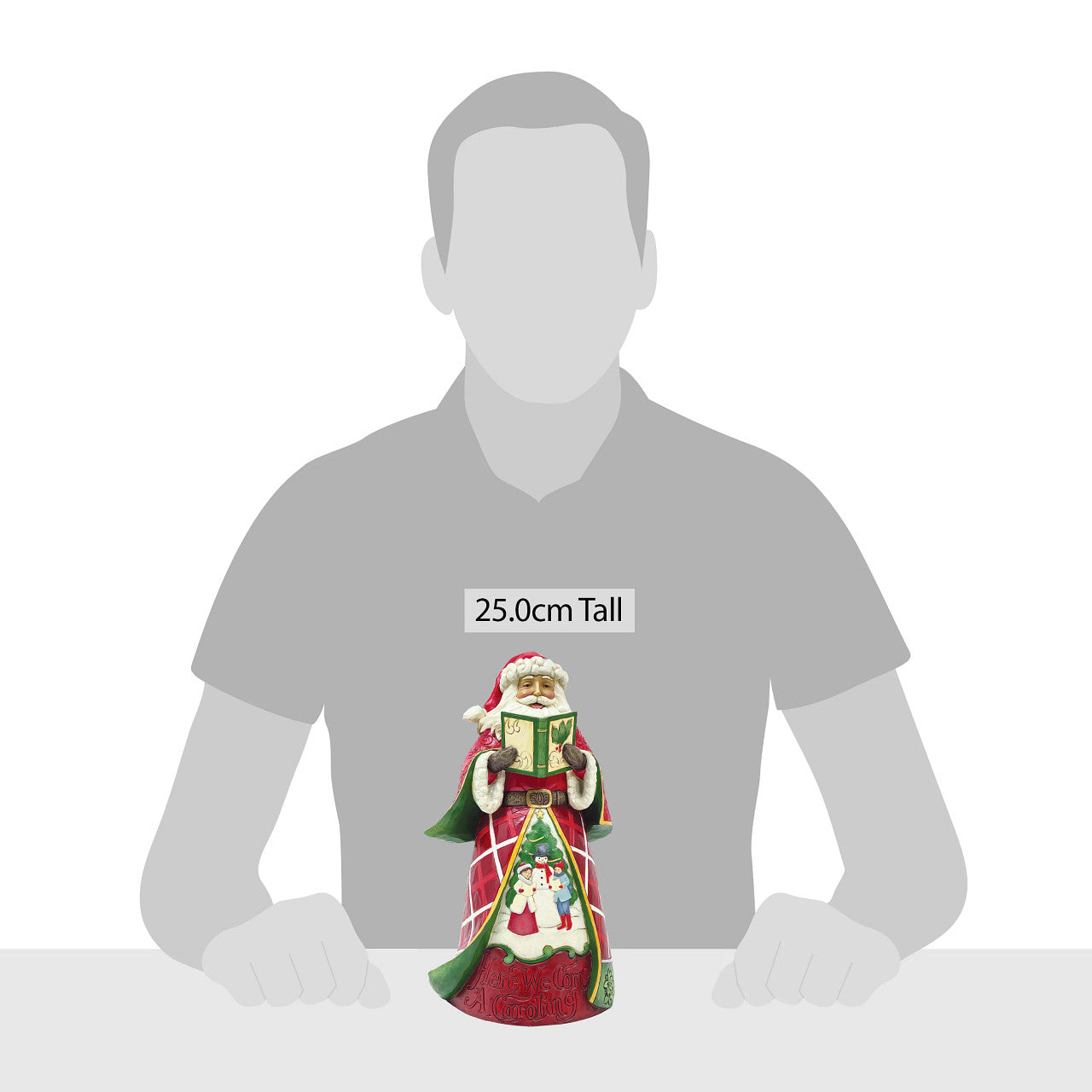 Here We Come A Caroling - Caroling Song Santa Figurine