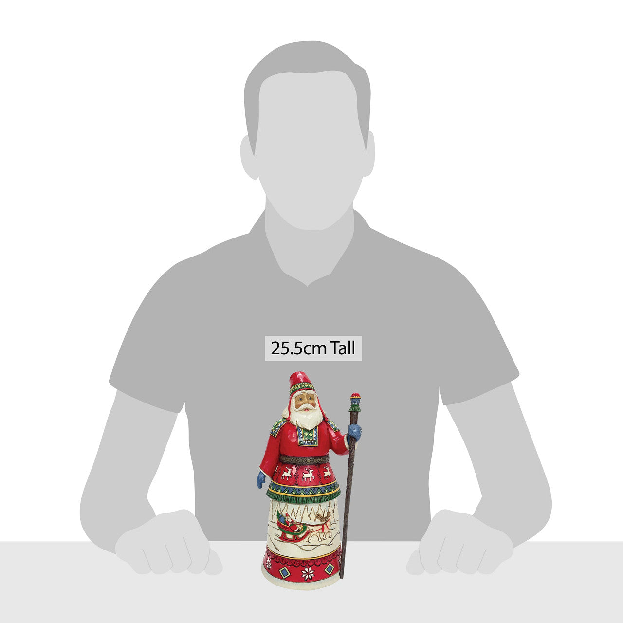 Father of the North - Lapland Santa With Cane Figurine