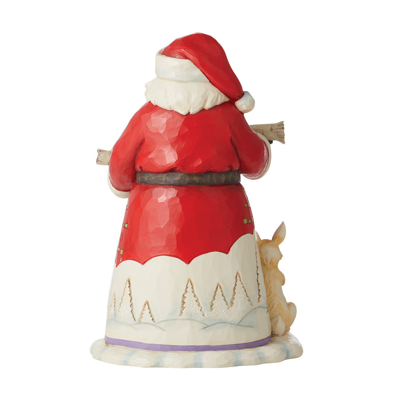Happy Christmas to All - Santa with Branch & Animals Figurine