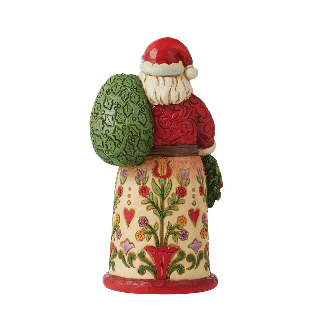 Bringing Christmas Home - Santa With Wreath And Bag Figurine