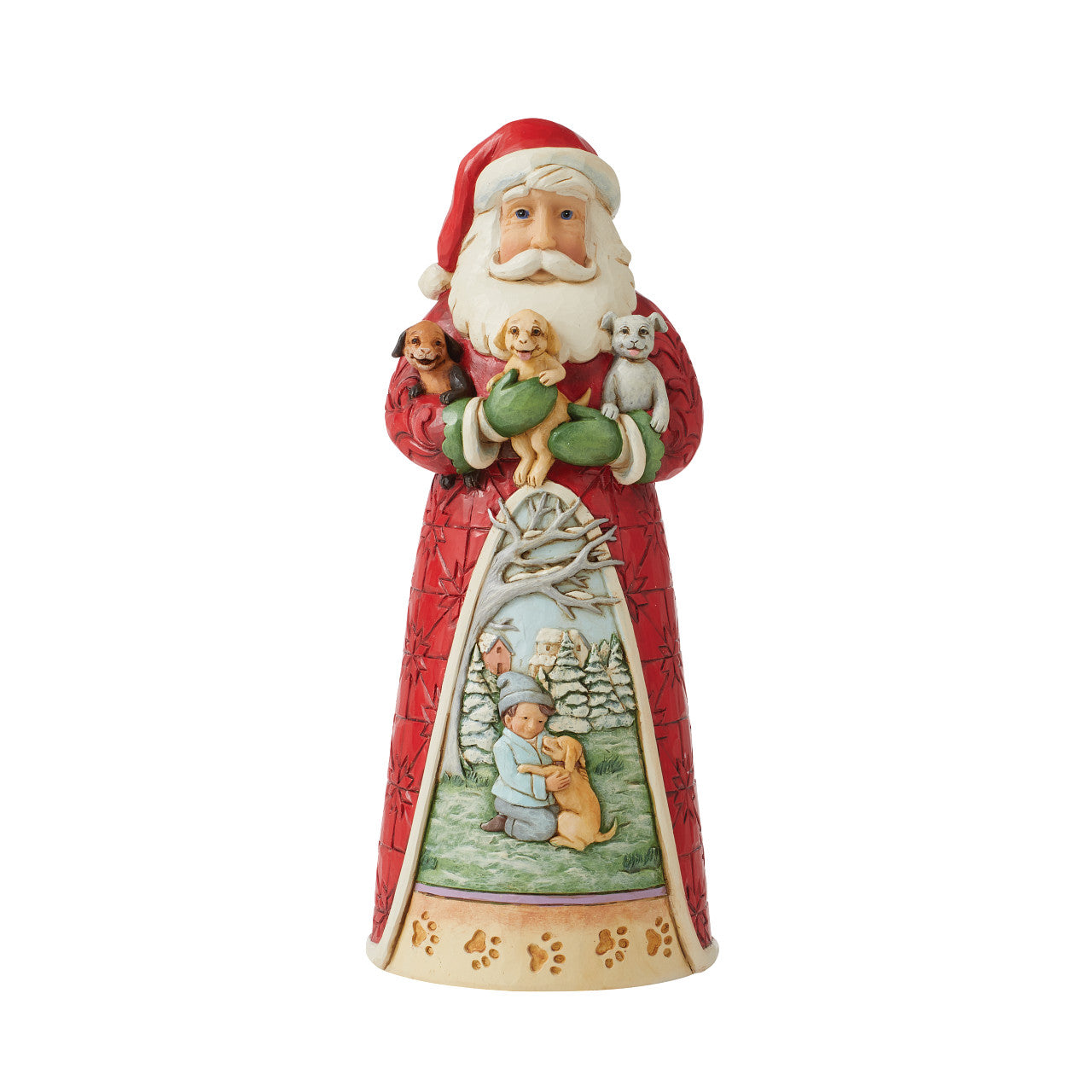 Dog Days of Christmas - Santa with Puppies Figurine
