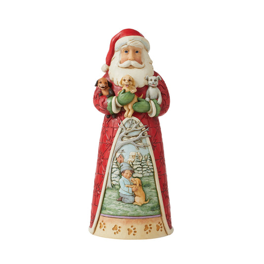 Dog Days of Christmas - Santa with Puppies Figurine