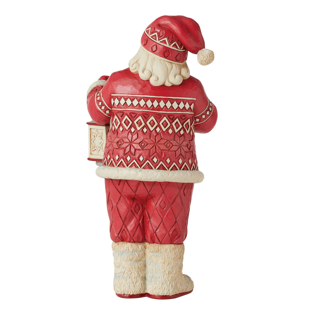 Bundled Up for a Cozy Christmas - Nordic Noel Jolly Santa Figurine