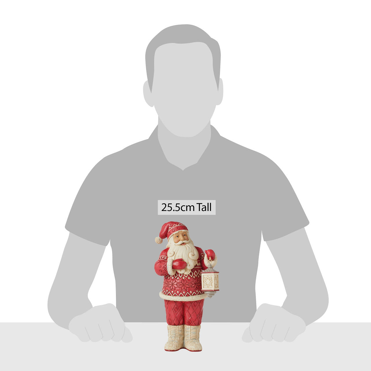 Bundled Up for a Cozy Christmas - Nordic Noel Jolly Santa Figurine