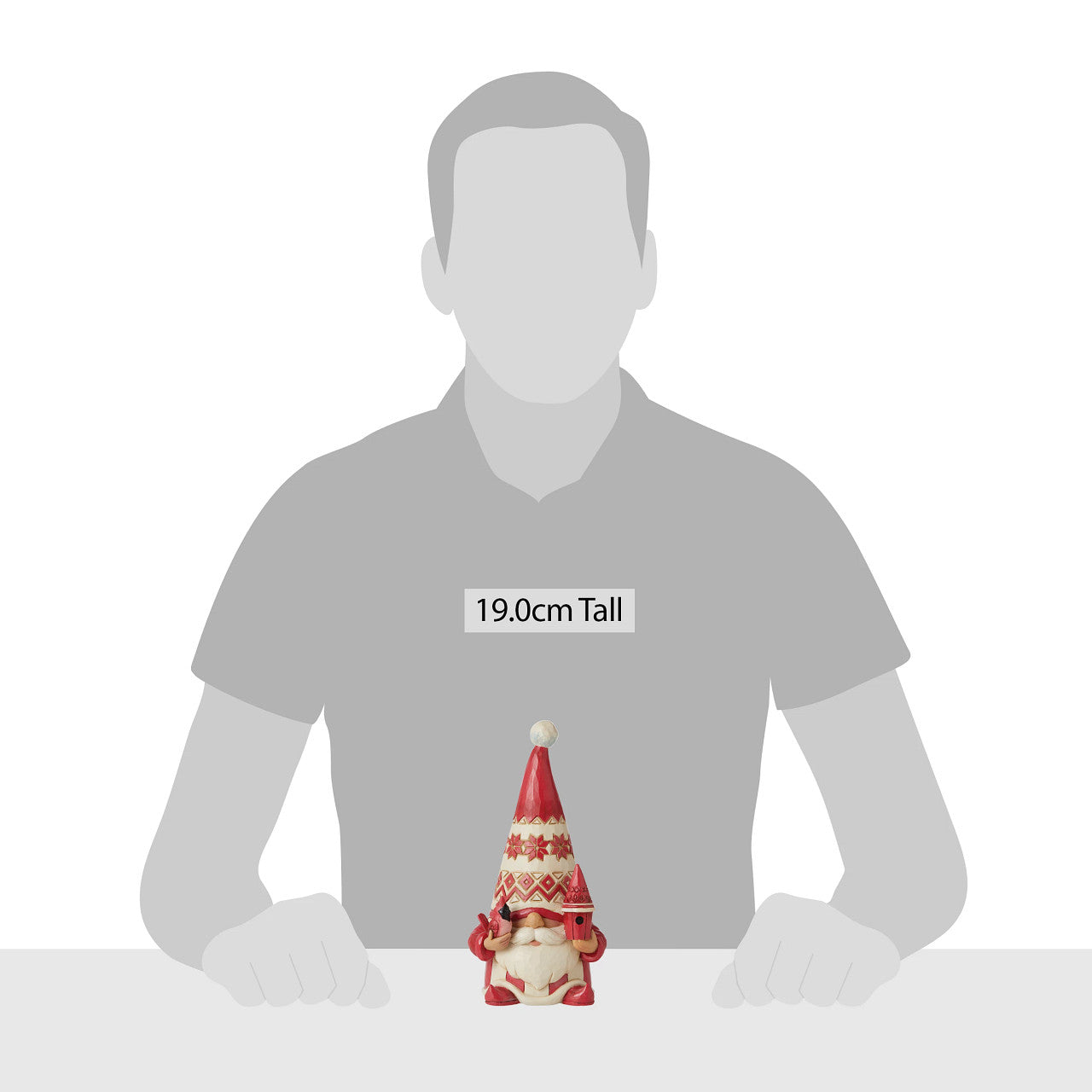 From My Gnome To Yours - Nordic Noel Gnome With Cardinal And Birdhouse Figurine