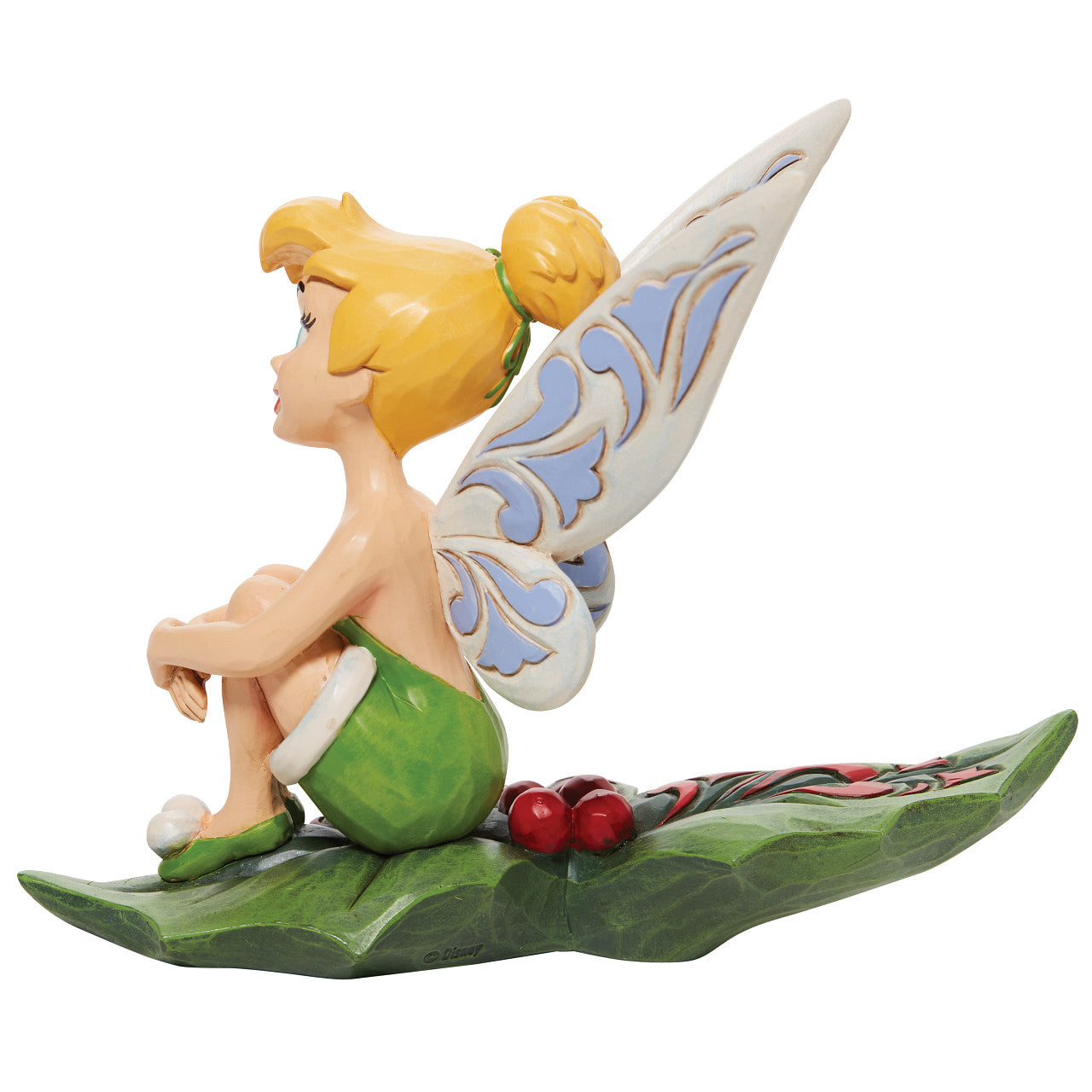 Happy Holly-Days - Tinker Bell sitting on Holly