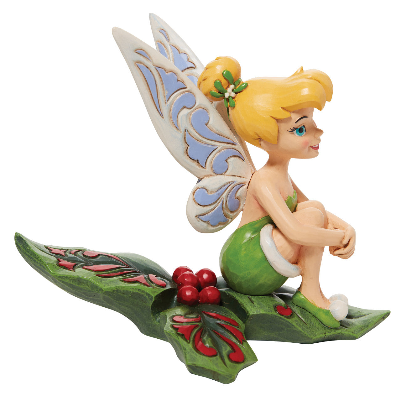 Happy Holly-Days - Tinker Bell sitting on Holly