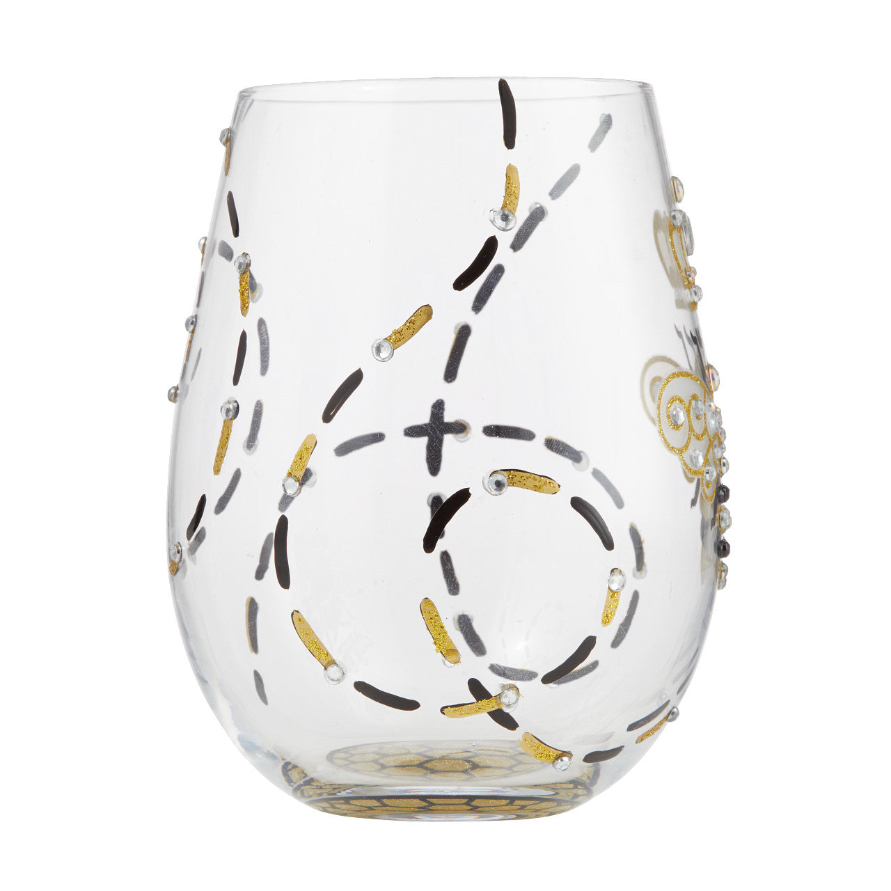 Queen Bee Stemless Wine Glass