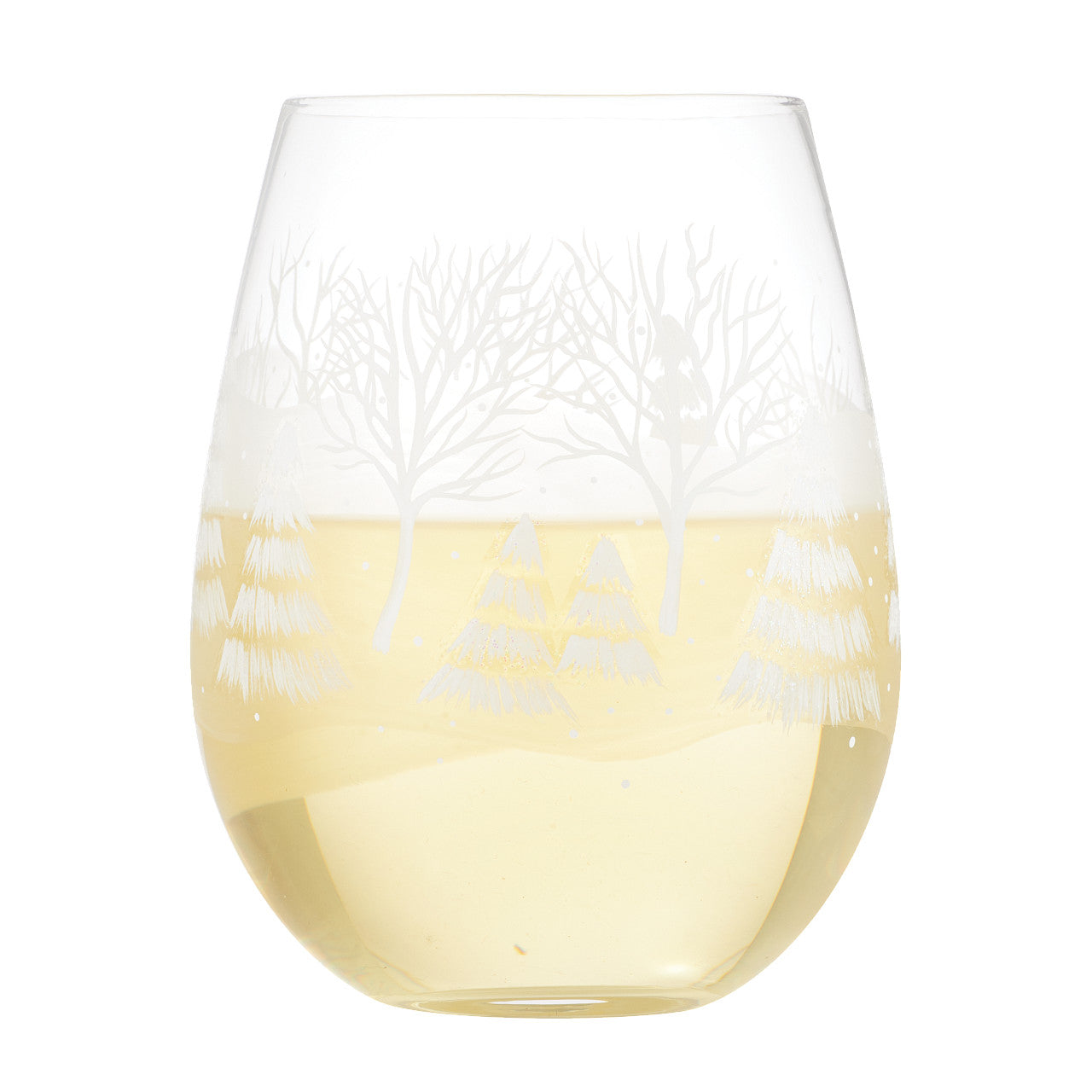 Frosted Forest Wine Glass