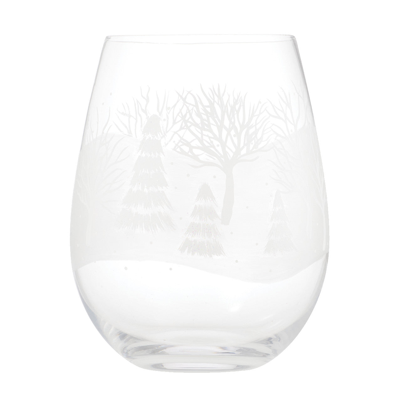Frosted Forest Wine Glass