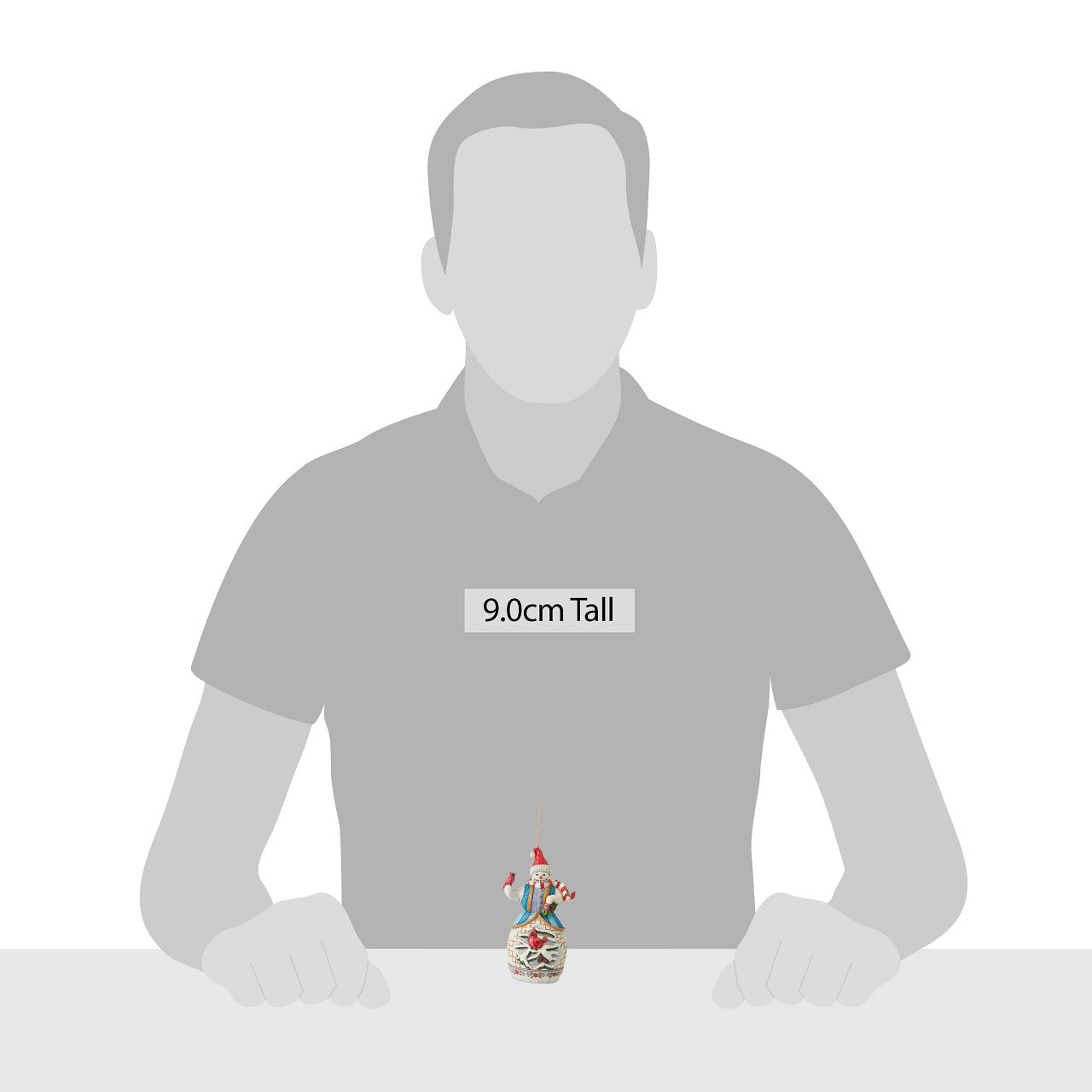 Snowman With Cardinal Scene Hanging Ornament