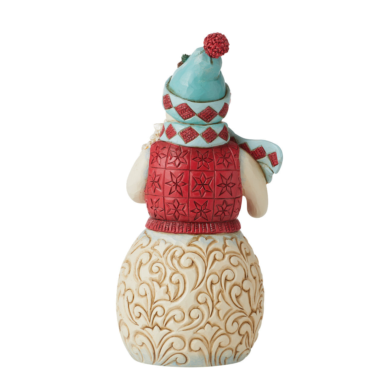 Hooray for Snow Days - Winter Wonderland Snowman With Sledding Scene Figurine