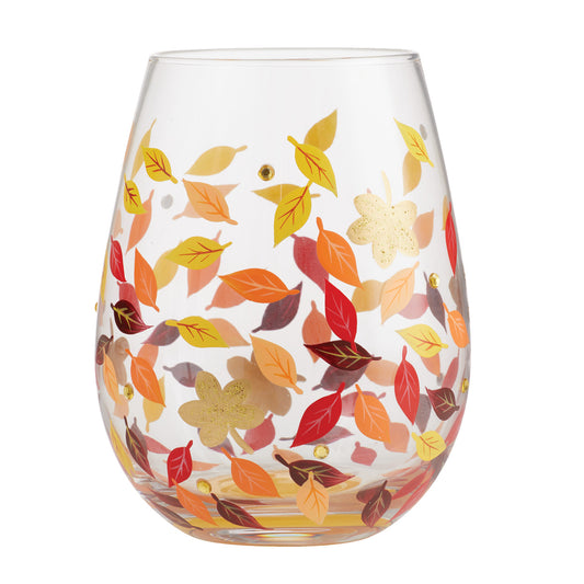 Leaves a Million Stemless Wine Glass