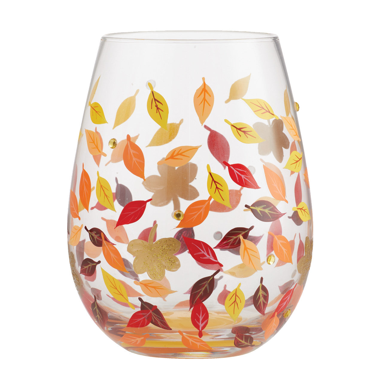Leaves a Million Stemless Wine Glass