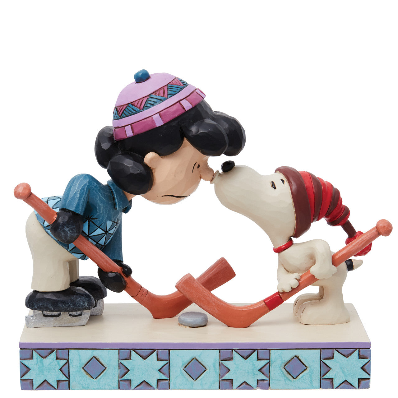 A Surprise Smootch (Snoopy & Lucy playing Hockey)