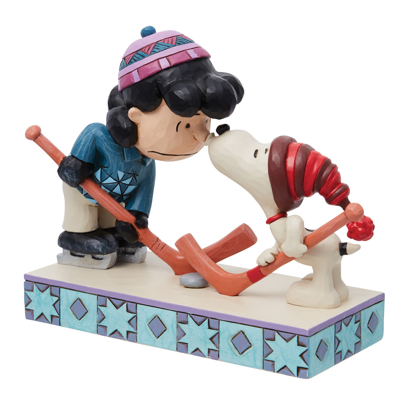 A Surprise Smootch (Snoopy & Lucy playing Hockey)