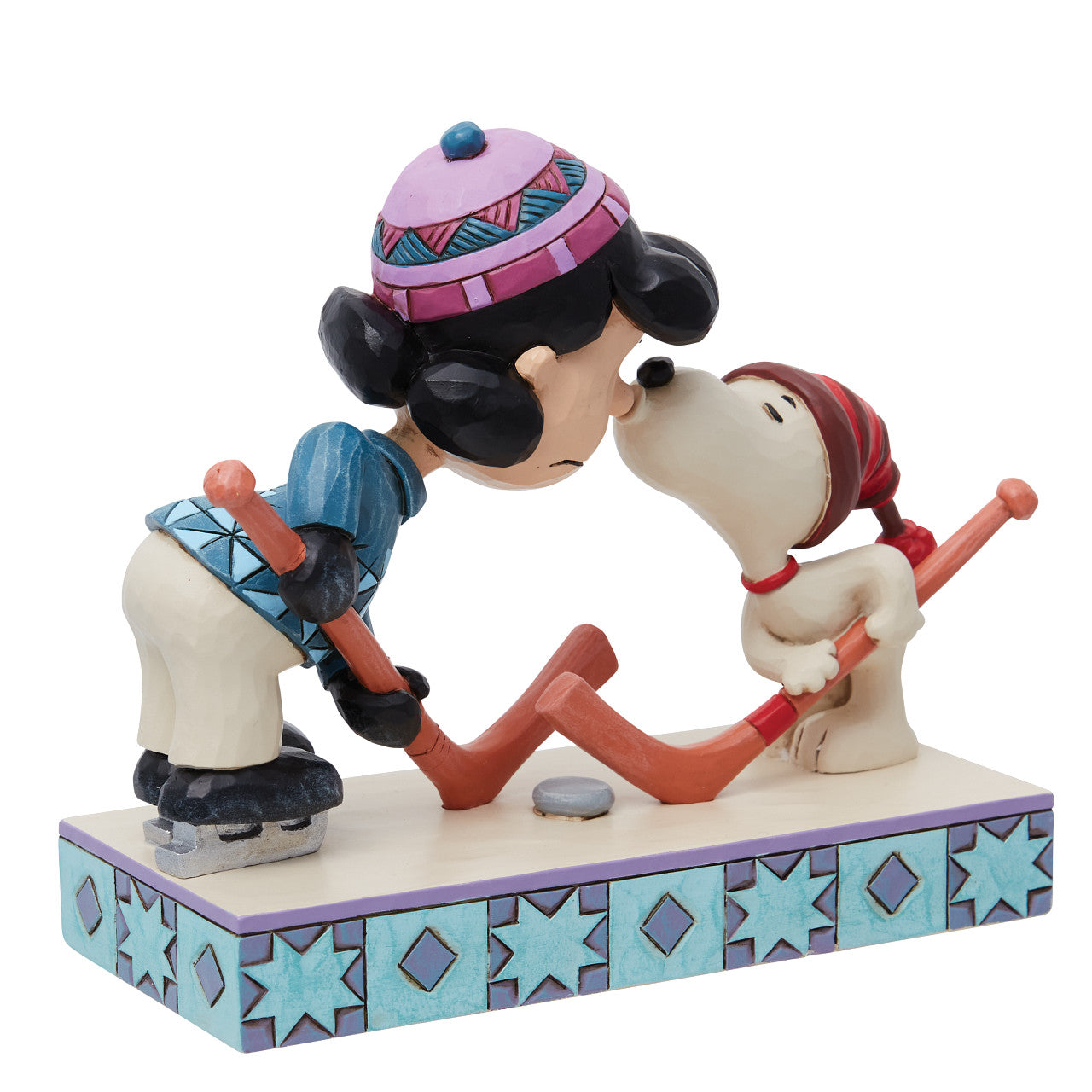 A Surprise Smootch (Snoopy & Lucy playing Hockey)