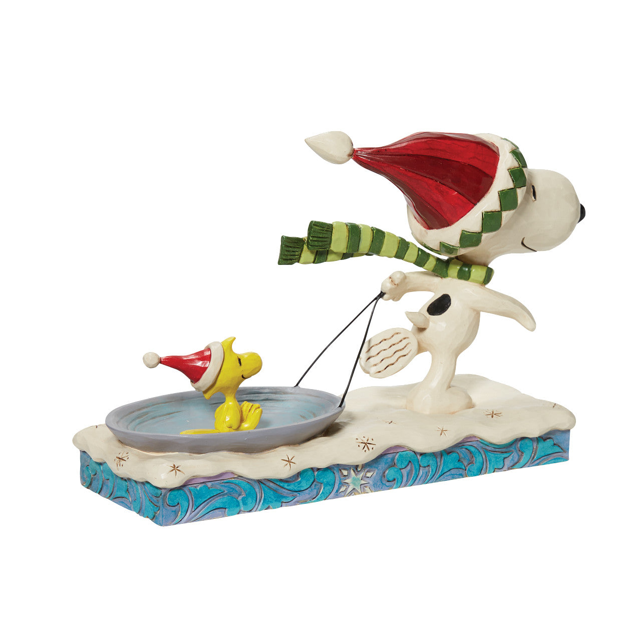 Gliding into the Holidays (Snoopy Pulling Woodstock on Saucer Sled)