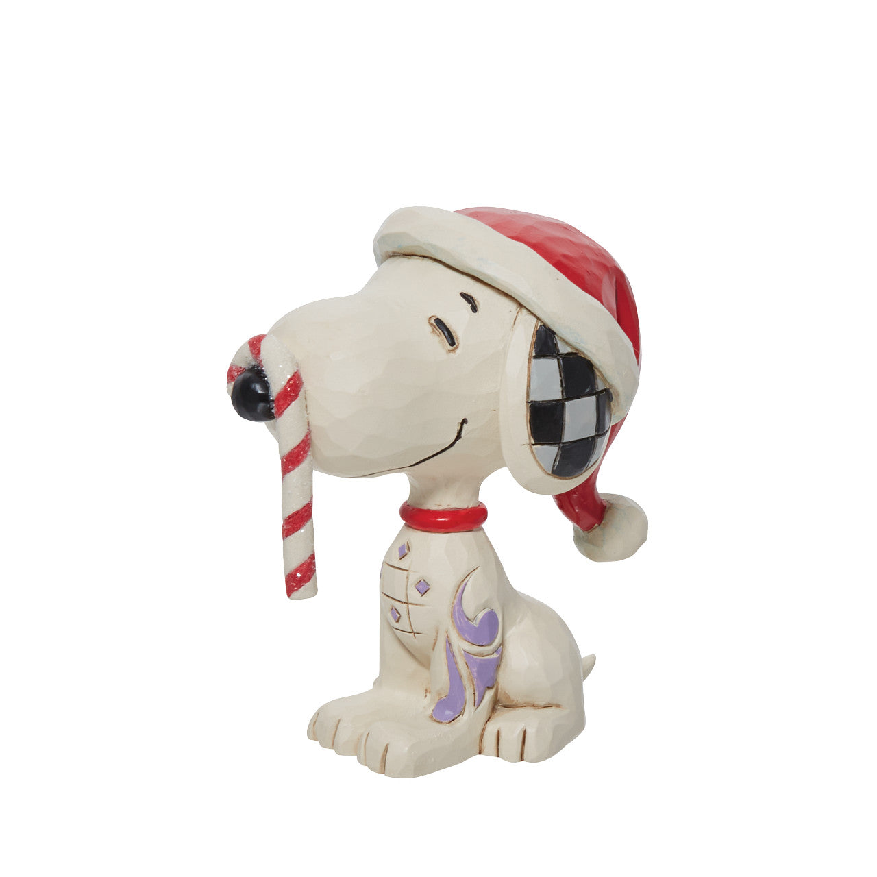 Snoopy Glitter Candy Cane Mini Figurine